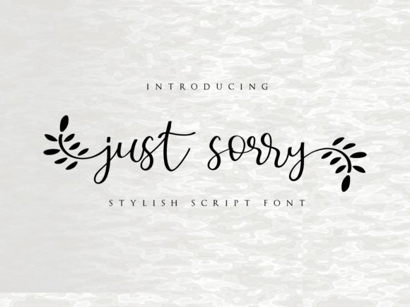 Just Sorry: A Script Typeface for Editorial Design