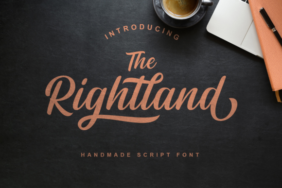 Rightland Typeface: A Modern Handwritten Font for Authentic Brand Identity